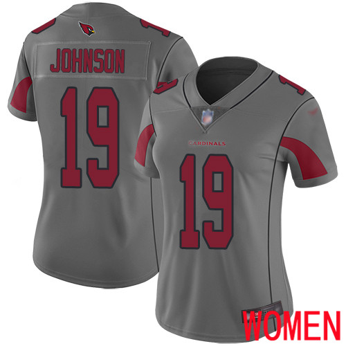 Arizona Cardinals Limited Silver Women KeeSean Johnson Jersey NFL Football #19 Inverted Legend